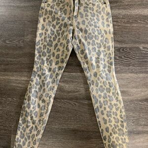 Blank NYC Leopard Print Jeans - Gray and Tan